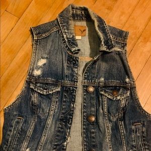 AE Denim crop jacket